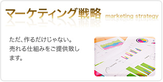 マーケティング戦略 marketing strategy ただ、作るだけじゃない。売れる仕組みをご提供致します。